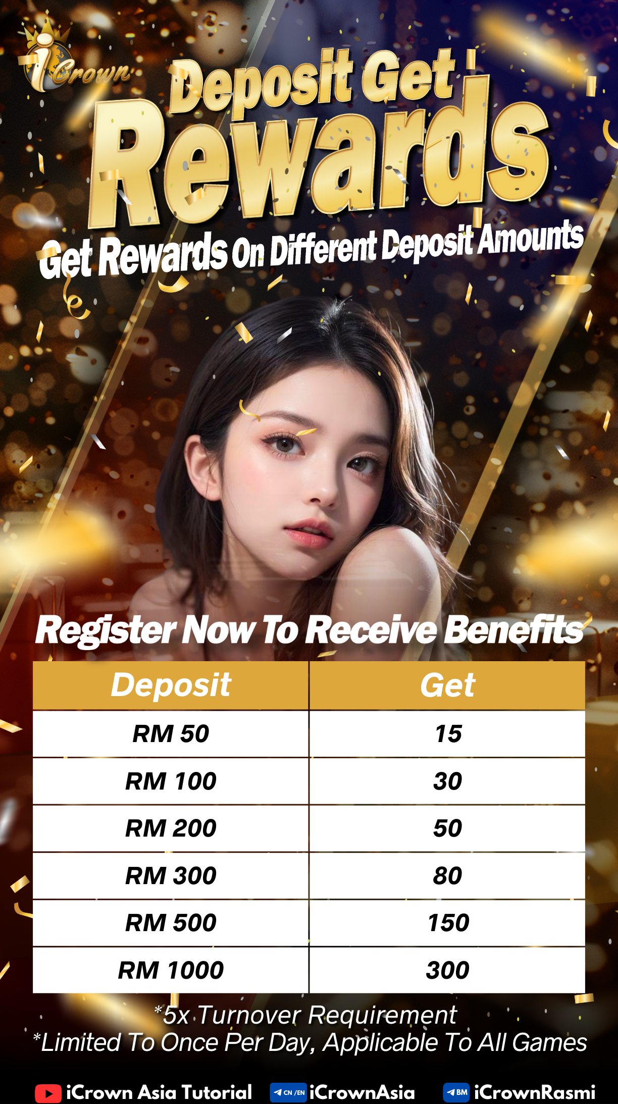 iCrown deposit bonus